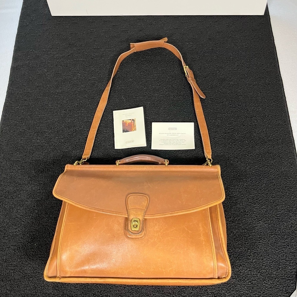 Vintage Coach Beekman 5266 Shoulder Bag Leather Messenger Briefcase Laptop - Picture 10 of 16